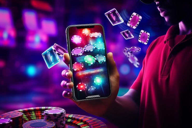 Pengguna menikmati bonus cashback nanastoti dengan ponsel di tangan dalam suasana santai